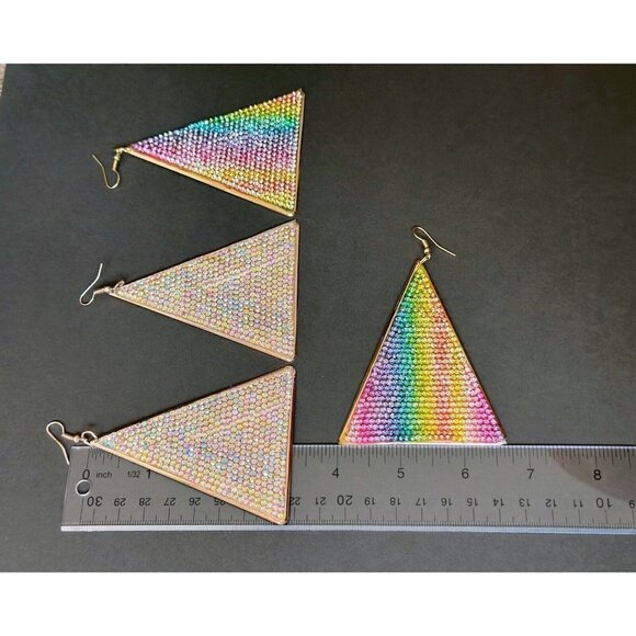 Lot Of 15 Vintage Fashion Hoop And Dangle Earrings - Picture 4 of 9